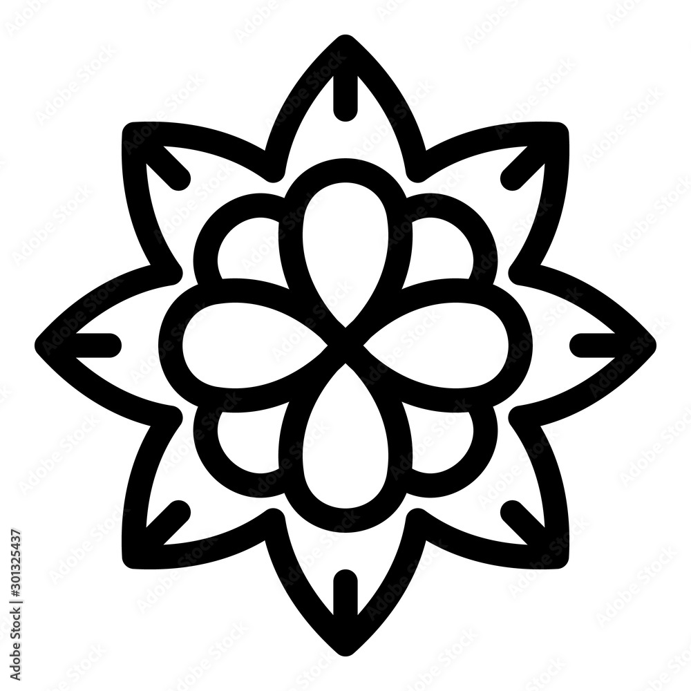 Poster flower condiment icon. outline flower condiment vector icon for web design isolated on white backgro