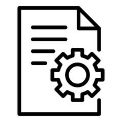 File pc editor icon. Outline file pc editor vector icon for web design isolated on white background