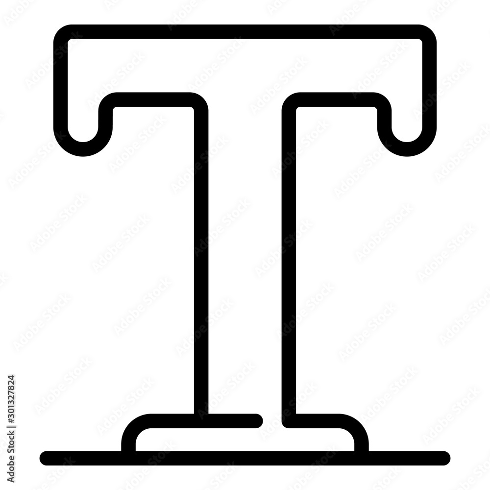 Poster Text pc editor icon. Outline text pc editor vector icon for web design isolated on white background