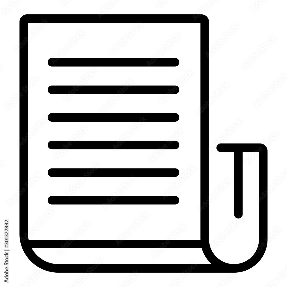 Poster editor paper icon. outline editor paper vector icon for web design isolated on white background