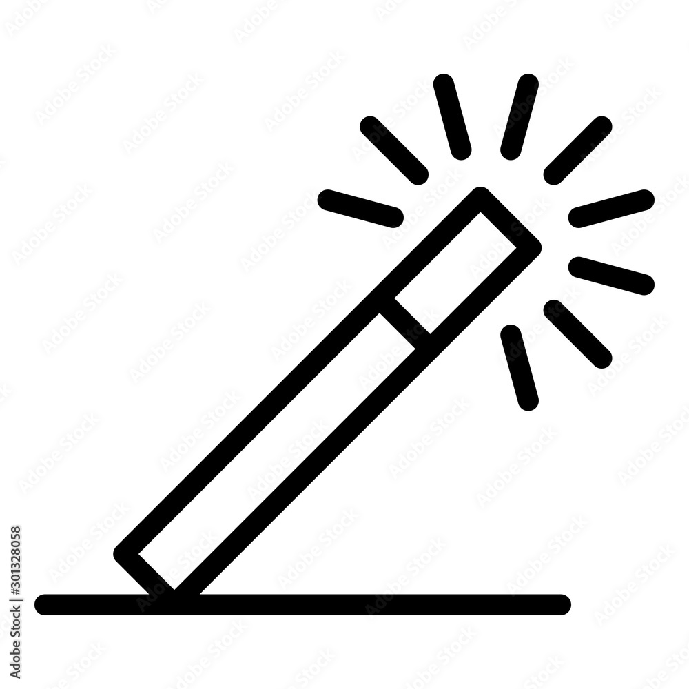 Poster magic wand icon. outline magic wand vector icon for web design isolated on white background