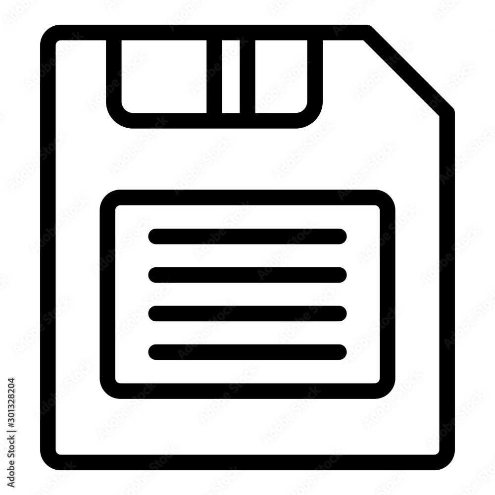Poster Save file editor icon. Outline save file editor vector icon for web design isolated on white background