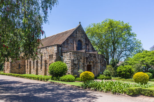 Small Stone Chapel Abbey Building Church Summer Garden Landscape