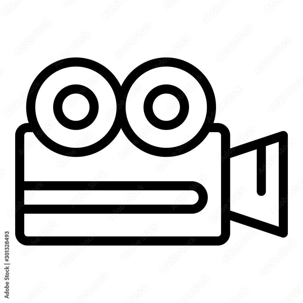 Aufkleber video camera icon. outline video camera vector icon for web design isolated on white background