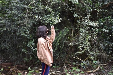 Girl in forest