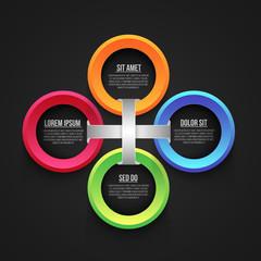 Infographic circles for Business concept.