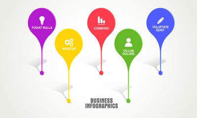 Infographic pointers for Business concept.