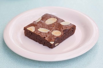 Almond brownie chocolate cake