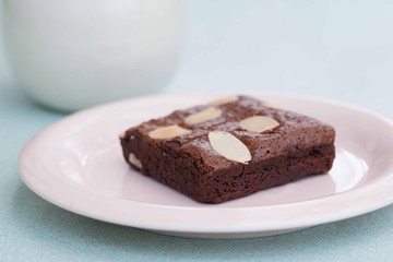 Almond brownie chocolate cake