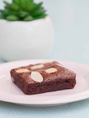 Almond brownie chocolate cake