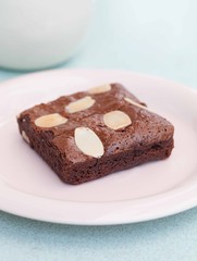 Almond brownie chocolate cake