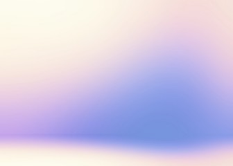 Blue pink yellow 3d background. Abstract wall and floor. Magical room defocus illustration. Subtle blurred texture. Wonderful studio interior.