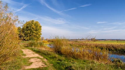 Jesień w Dolinie Górnej Narwi, Podlasie, Polska © podlaski49