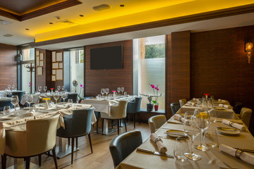 Interior of a modern restaurant