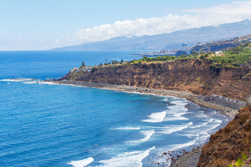 Sunny day at the beach of north Tenerife