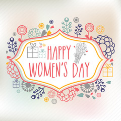 Greeting Card for Women's Day celebration.