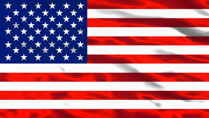 Naklejka premium Illustration image of American (USA) flag - 3D rendering