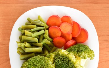 fresh vegetables on a plate