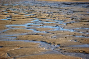 Sand and water beach background
