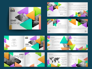 Professional Twelve Pages Business Brochure Set.