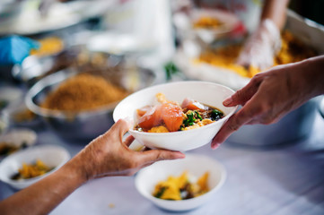 Food donation to needy, needy: providing food to needy people who need help.