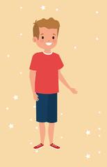 cute little boy avatar character vector illustration design