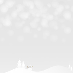 Christmas greetings card with snow