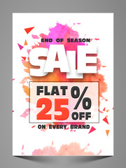 End of Season Sale Flyer, Banner, Template or Poster.