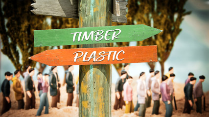 Street Sign Timber versus Plastic