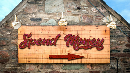 Street Sign Spend Money