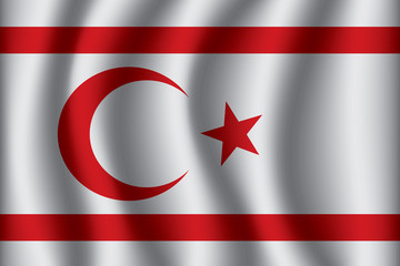 Flag of Northern Cyprus. Northern Cyprus Icon vector illustration eps10.
