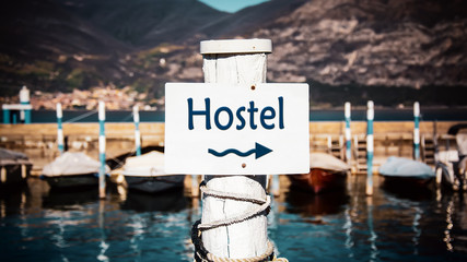 Street Sign to Hostel