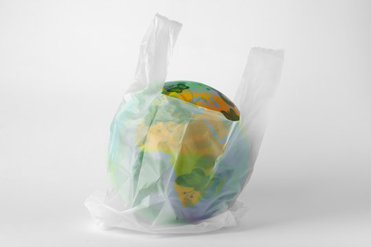 Concetto di inquinamento globale dalla plastica
