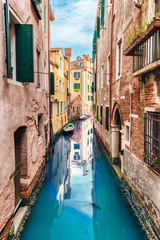 Fototapeta na wymiar View over the scenic canal Rio S. Zanirovo, Venice, Italy