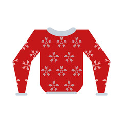 winter sweater with snowflakes icon