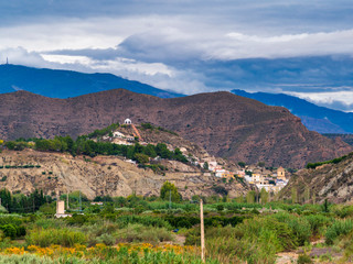 Fototapeta na wymiar the town of Terque seen from Bentarique (Spain)