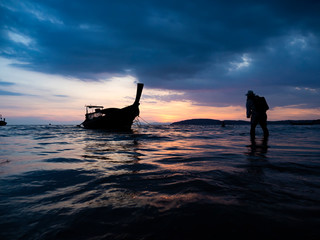 Sunset in Ao Nang Krabi province