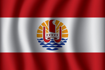 Flag of French Polynesia. French Polynesia Icon vector illustration eps10.