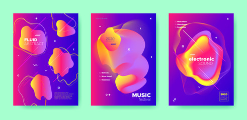 Red Dj Layout. Electronic Sound. Colorful Minimal 