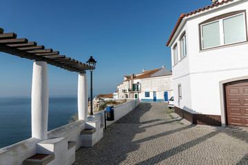 Morning time in Nazare city, Portugal.