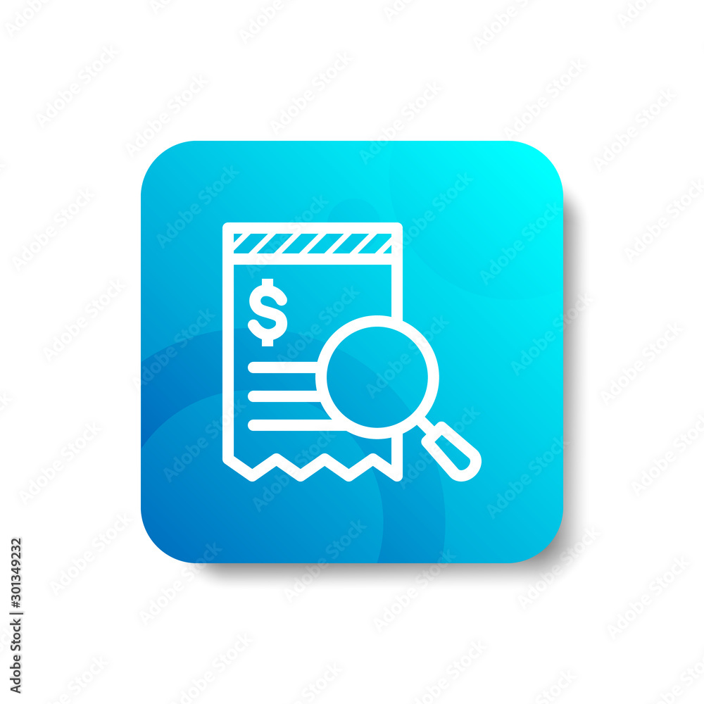 Poster transaction history round icon in outline / line and stripes style with colorful smooth gradient bac
