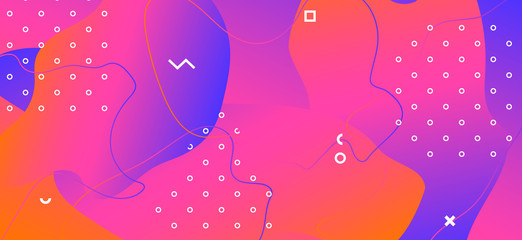 Blue Fluid Shapes. Vibrant Liquid Presentation. 