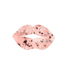 illustration beautiful  pink lips splash isolated watercolor