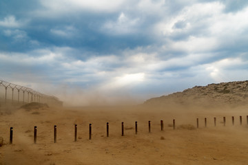 sand storm in cyprus