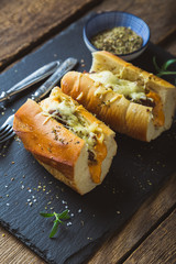 Hot Meat & Melted Cheese Sandwich