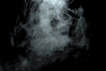 Abstract powder or smoke effect isolated on black background