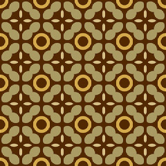 Retro flower background. Seamless pattern. Vector. レトロな花のパターン