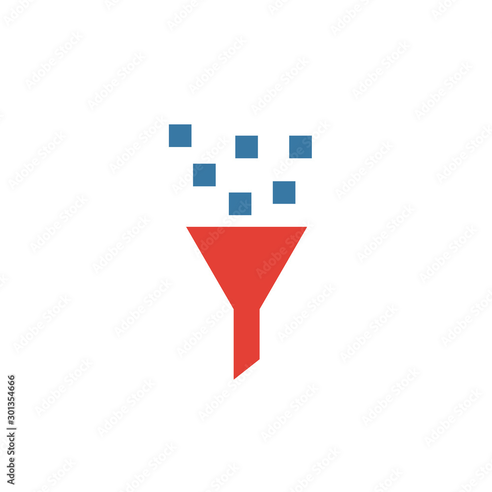 Poster filter icon. flat creative element from big data icons collection. colored filter icon for templates