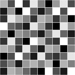 Monochrome gray geometric square pattern. Vector