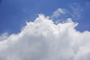 Beautiful blue sky background with clouds,Nature composition, Pure white clouds like cotton wool.